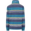 Lazy Jacks Womens/Ladies Contrast Striped Pique Button Neck Sweatshirt