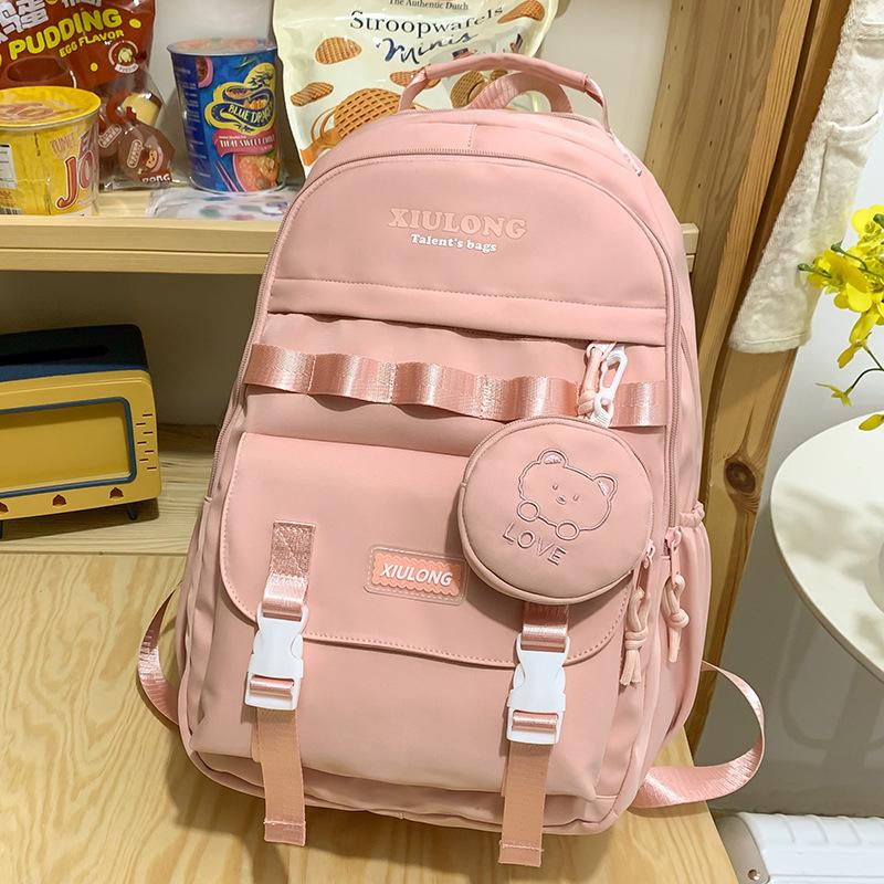 School bag children, primary school students, girls, junior high school students, college students, high-value splicing backpack