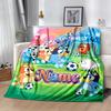 Bluey Friends Adventure Customize Your Name Blanket Cozy Customizable Blanket Comfortable for Sofa Living Room Livingroom Bedding for All Occasions