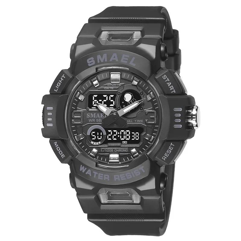 SMAEL Digital Watch LED 50m Waterproof Military Wristwatch Male Clocks Mens Watches Stopwatches Alarm Clock Sport Watches 8063