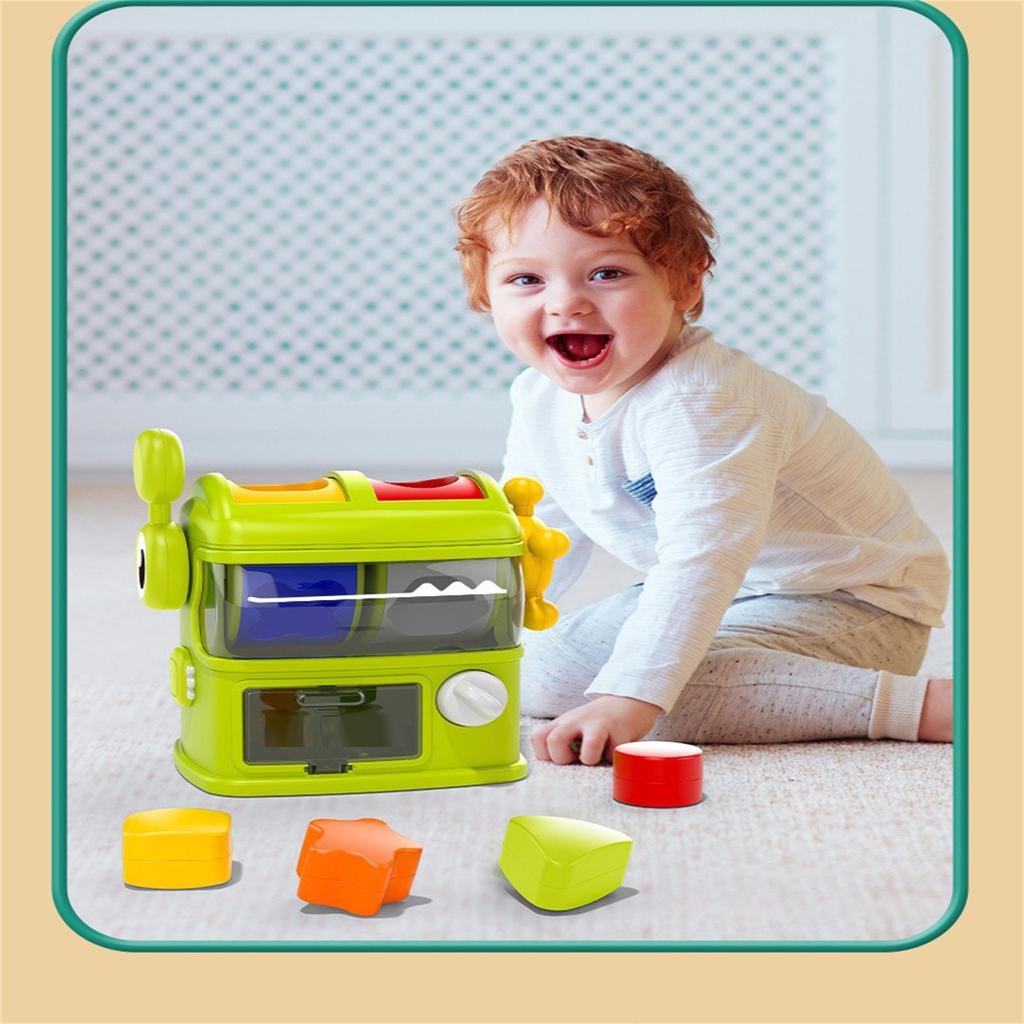 Children's Dinosaur Shape Matching Game Machine Baby Exercise Hand-eye Coordination Color Cognition Early Education Puzzle Toy (English Color Box)