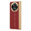Custodia per Honor Magic V5 5G in Pelle PU+PC Elettrolaccata con Protezione Schermo Frontale