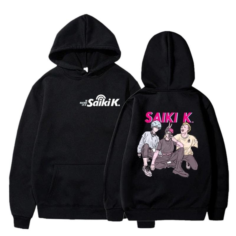 Disastrous Life of Saiki K Hoodies Women Men Long Sleeve Hooded Sweatshirts Unisex Casual Y2K Street Fashion Clothing