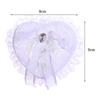 Ringbox Herz Hochzeit Spitze Halter Kissen Zeremonie Kissen Schmuck Träger Weiß Form Boxen Perle Strass Etui Liebe Heiratsantrag