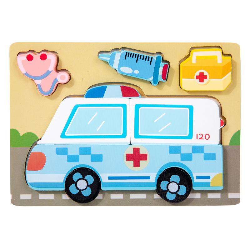 Montessori dřevěné puzzle pro batolata pro děti Montessori hračky pro batolata 2 3 4 5 let Nejlepší 3D puzzle vzdělávací hračka dinosaura