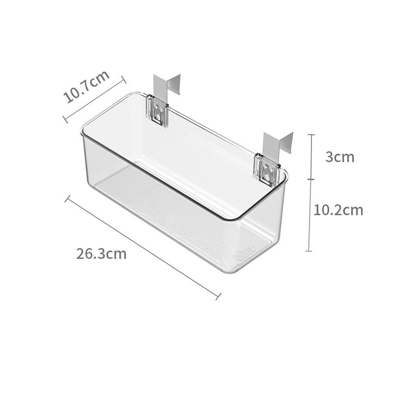 Clear Wall Mount Organizer for Wall,Cabinet Door Organizer for Bathroom,Pantry,Kitchen,Laundry,Spice/Cosmetics Storage Box