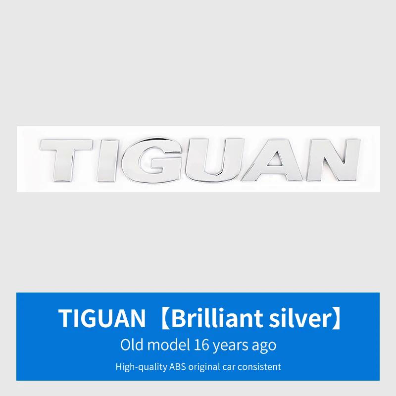 BHMTQ1 ABS Car letter Sticker For VW Volkswagen TIGUAN TOUAREG SAGITAR Logo 2016-2024 Decorative Rear Trunk Emblem Badge Sticker