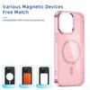 For iPhone 16 Pro Magnetic Case Glitter Design TPU+PC Phone Cover