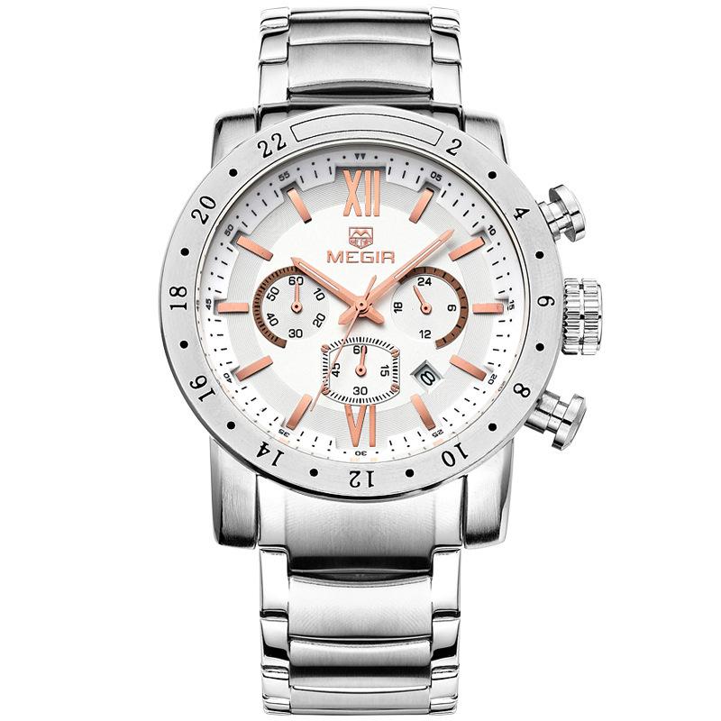 Men'S Multifunctional Watch Fashion Waterproof Luminous Quartz Men'S Watch 3008