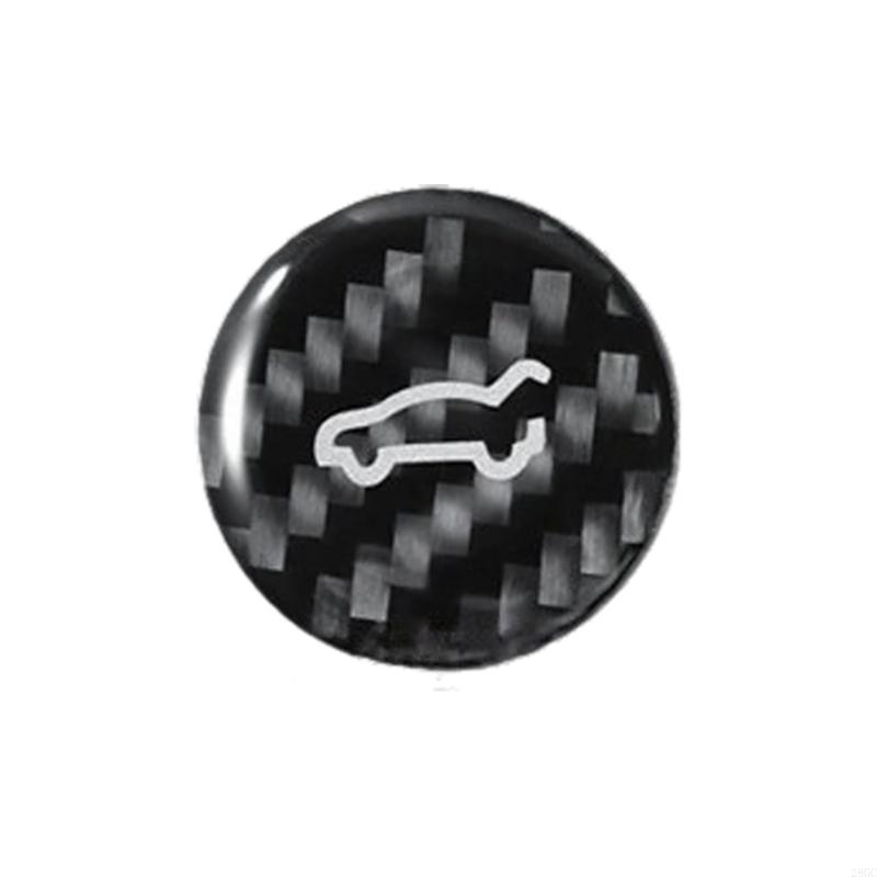 

28GC Racing Carbon Fiber Trunk Button Cover Car Interior Sticker Accessoriesy Refreshed version чорний