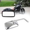 Par Espelhos Retrovisores Universais Retangulares para Motocicleta 10mm Cromados espelho moto retrovisor moto Para Honda Motocicleta Scooter E-Bike