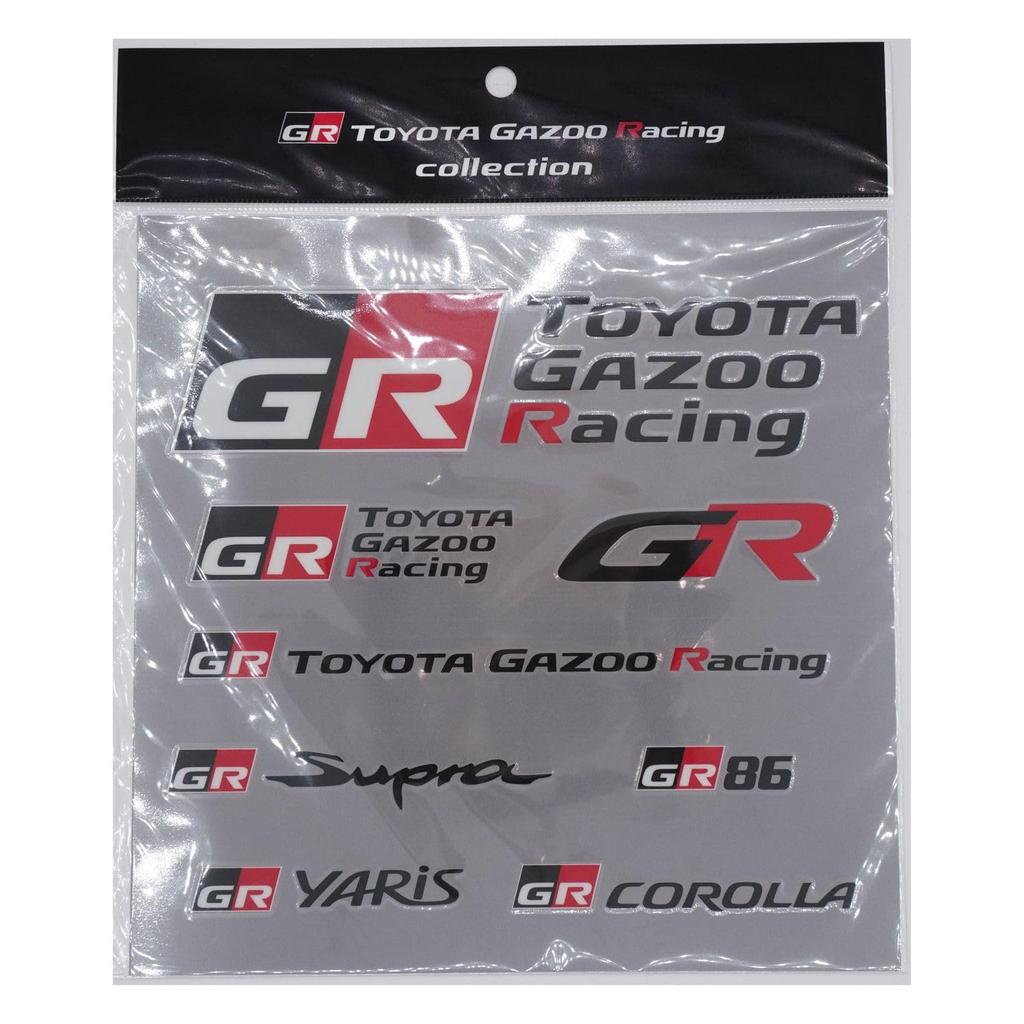 TGRC TOYOTA GAZOO Racing Decal Sticker TGR Logo Set Black TGRC-A341-01