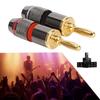 24K Gold plated Pure Copper Banana Head Plug Audio Speaker Cable Connector