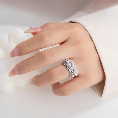 New High-end Open Ring with Retro Elegance and Unique Index Finger Ring Adjustable Exquisite Ring Ring