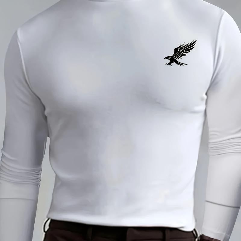 

Men s Slim Fit Long Sleeve Tee, Stretch Cotton-Polyamide, Solid Ebony, Wrinkle-Resistant Business Casual XXL