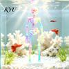Moving Fish Tank Ornament Dancing Skeleton Aquarium Bubbler, Action Ornament, Glow in The Dark Interactive Decoration Decor, Air-Driven Bubbler