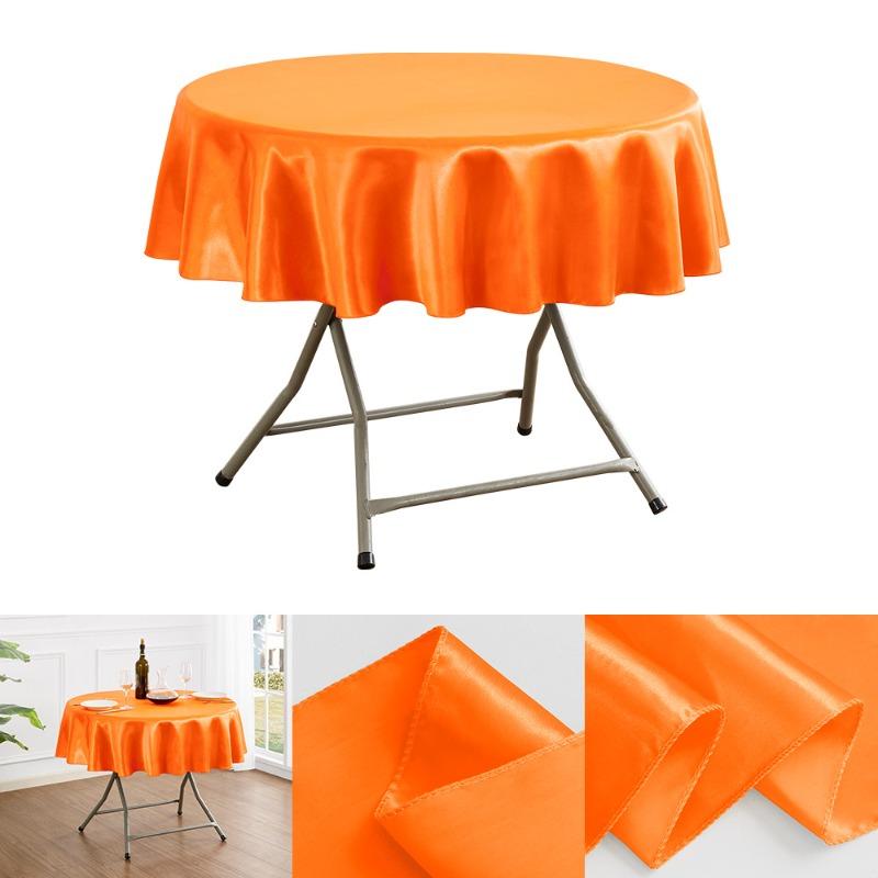 150/180/200cm Round Satin Tablecloth Bright Silk Tablecloth For Baby Shower Wedding Birthday Party Banquet Christmas Table Decor