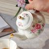 Flower Ceramic Teapot – Heat-Resistant Kettle with Handle for Hot & Cold Drinks At Home
