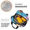 Abstract Colorful Floral Cat Oil Painting Insulated Lunch Bag for Women Children Leakproof Food Boxes Thermal Lunch Box Tote