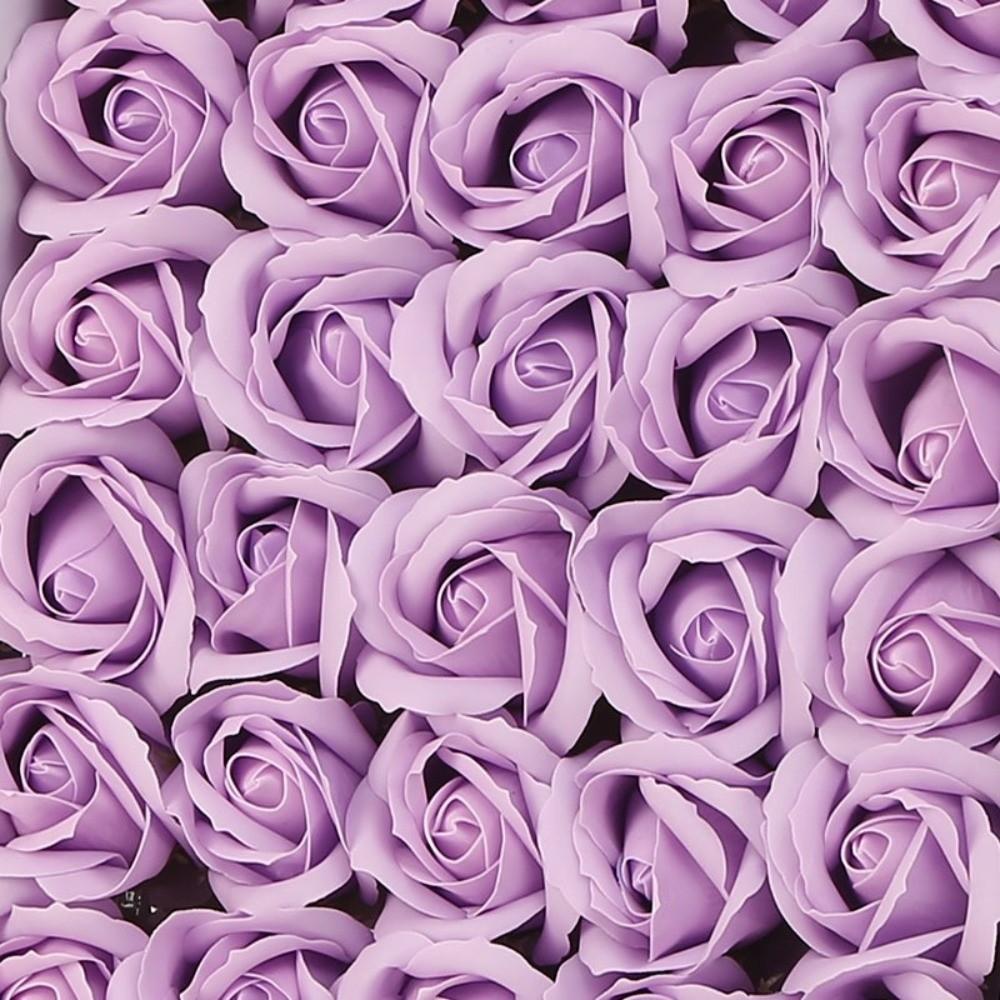 50Pcs Handmade Soap Rose Flower Three Layer Rose Wreath Making Artificial Rose Flowers Realistic Floral DIY Flower Head