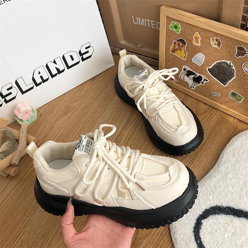 

Черные туфли на платформе, женские трендовые, в стиле ретро, новые, осенние, универсальные, студенческие, легкие кроссовки 40