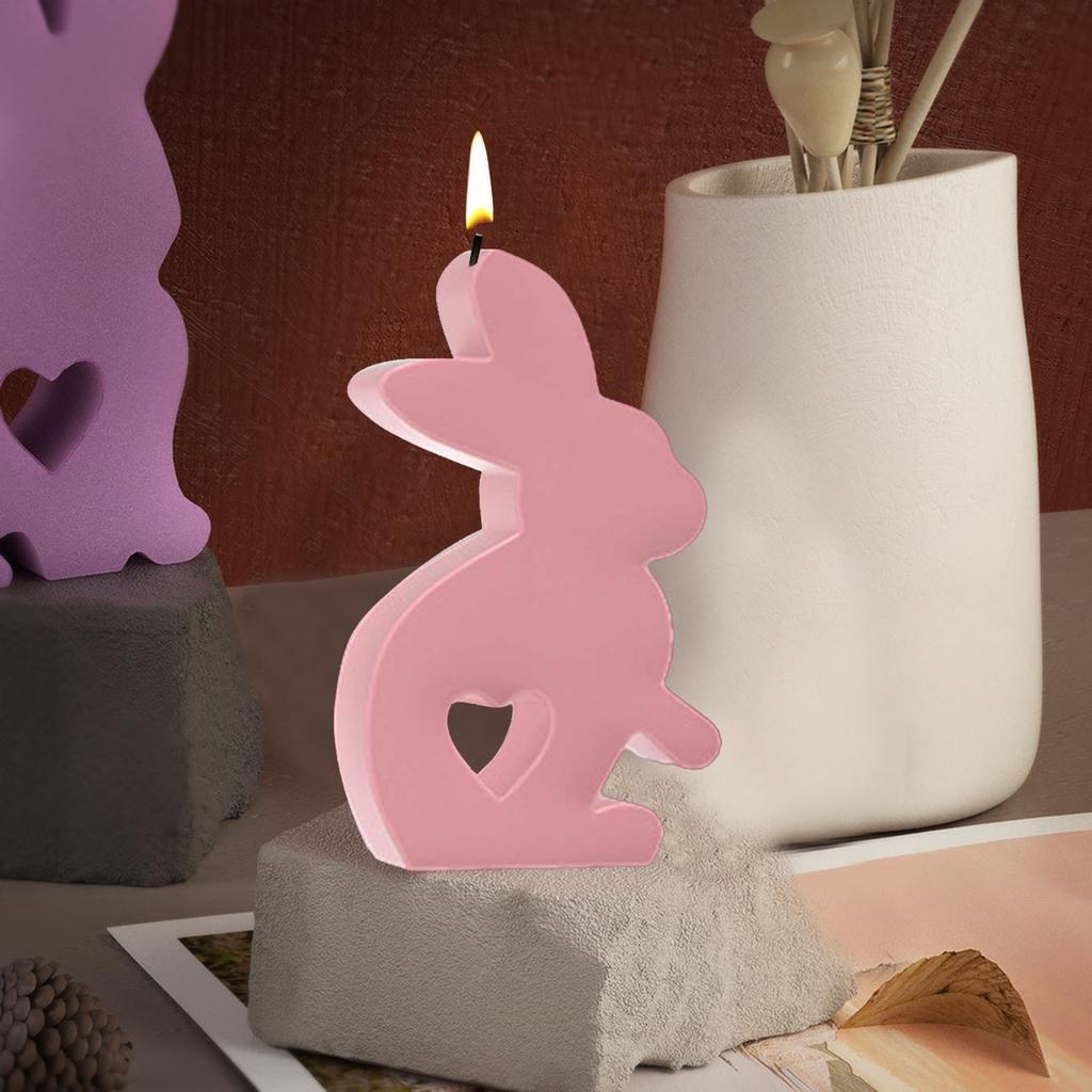 Easter Rabbit Creative Love Rasbbit Silicone Moulds Casting Moulds Diy 3D Gypsum Aromatherapy Home Decoration Crafts Ornaments