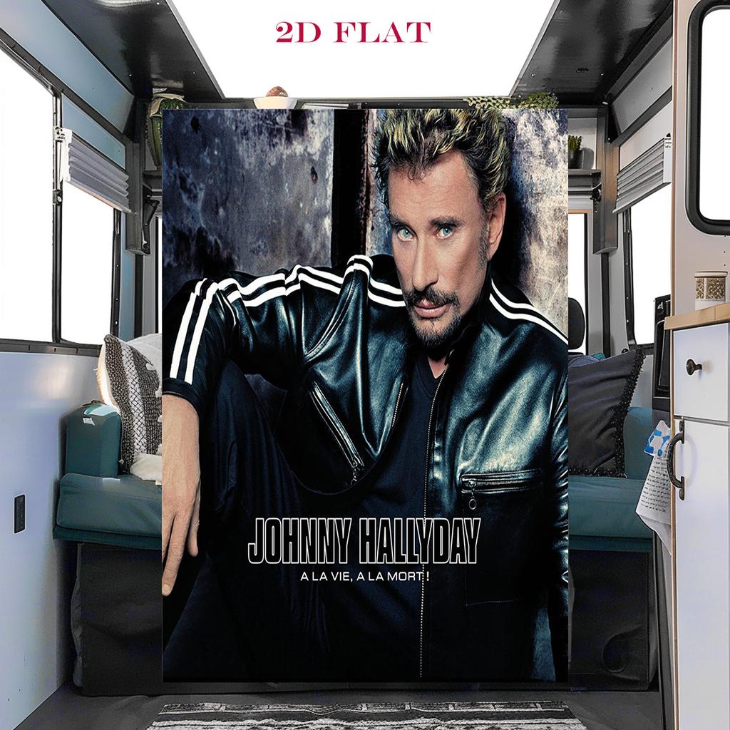 Johnny Hallyday: Life Death blanket blanket Soft and comfortable bedroom Nap Blanket Digital printing
