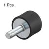 M6 M8 M10 Thread Vibration Isolators Black Cylindrical Shock Absorber Rubber Mounts  Water Pumps