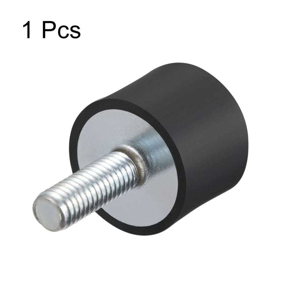 M6 M8 M10 Thread Vibration Isolators Black Cylindrical Shock Absorber Rubber Mounts  Water Pumps