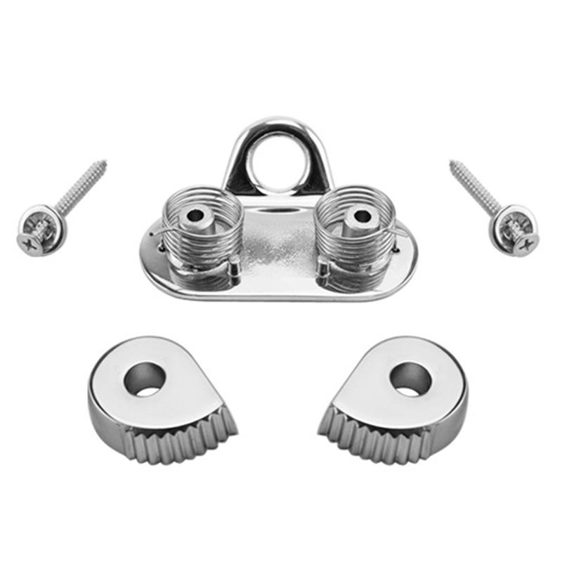 Stainless Steel Pulley Rope Gripper Cam Cleat Boat Cam Cleats Fairlead Sailing Sailboat Canoe Dinghy-A87Q