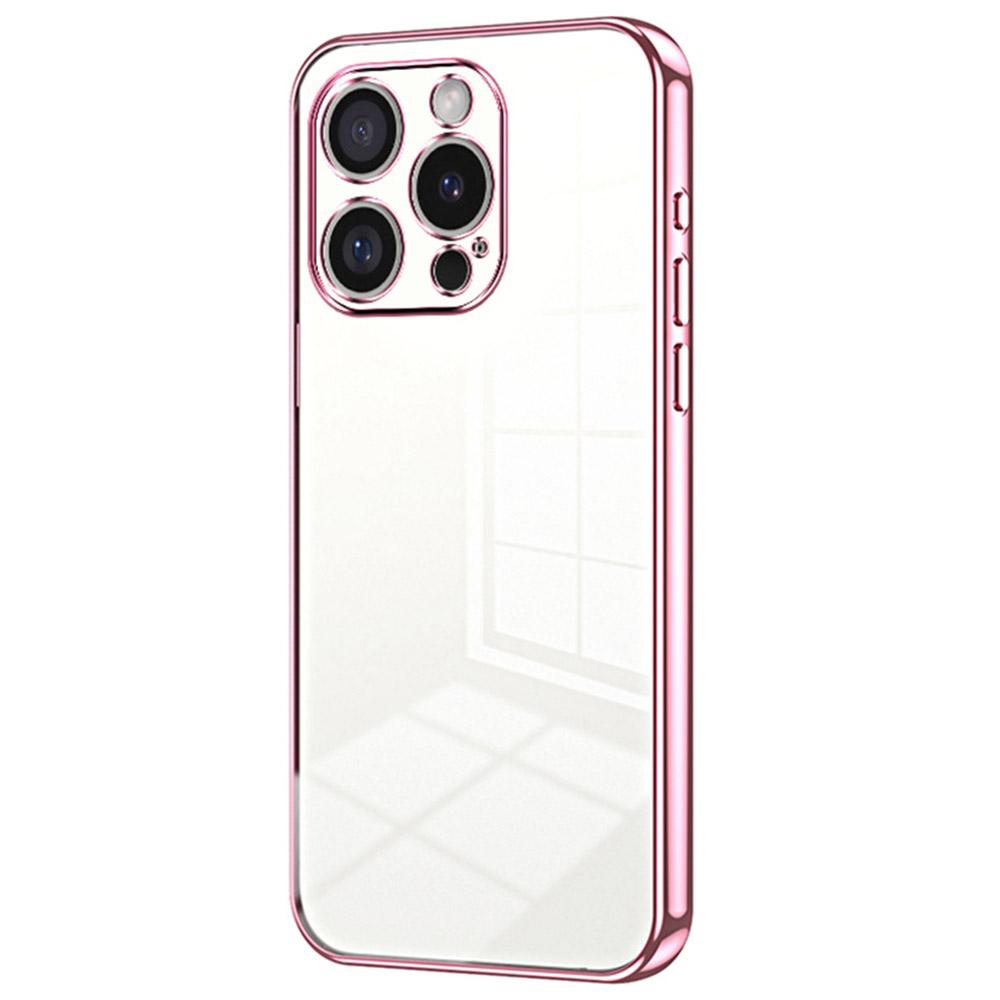 For iPhone 16 Pro Case Electroplating Frame Soft TPU Phone Cover