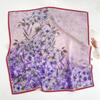 100% Silk Crepe Square Scarf Women Fashion Office Decorative Lace Neckerchief