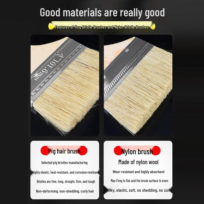 Jundingying 2.5-inch Thickened Hog Bristle Paint Brush