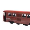 Metal Die-Cast Alloy Light Rail Pull Back Train Engine Toy Retro Model Tram,Fall-Resistant Desktop Decor Pull Back Door Openable 7 Inches Train Kids