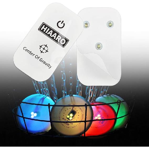 12-Pack Ultra-Lightweight Disc Golf LED Lights for Play Disc Golf in The Night and Other Usage белый