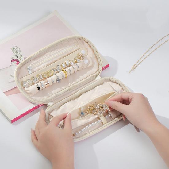 Schmucktasche Chinesisches Design Kompakter Reise-Schmuckorganisator Weiches Material Kleine Große Größen Ring Ohrringe Halsketten Schmuckbeutel