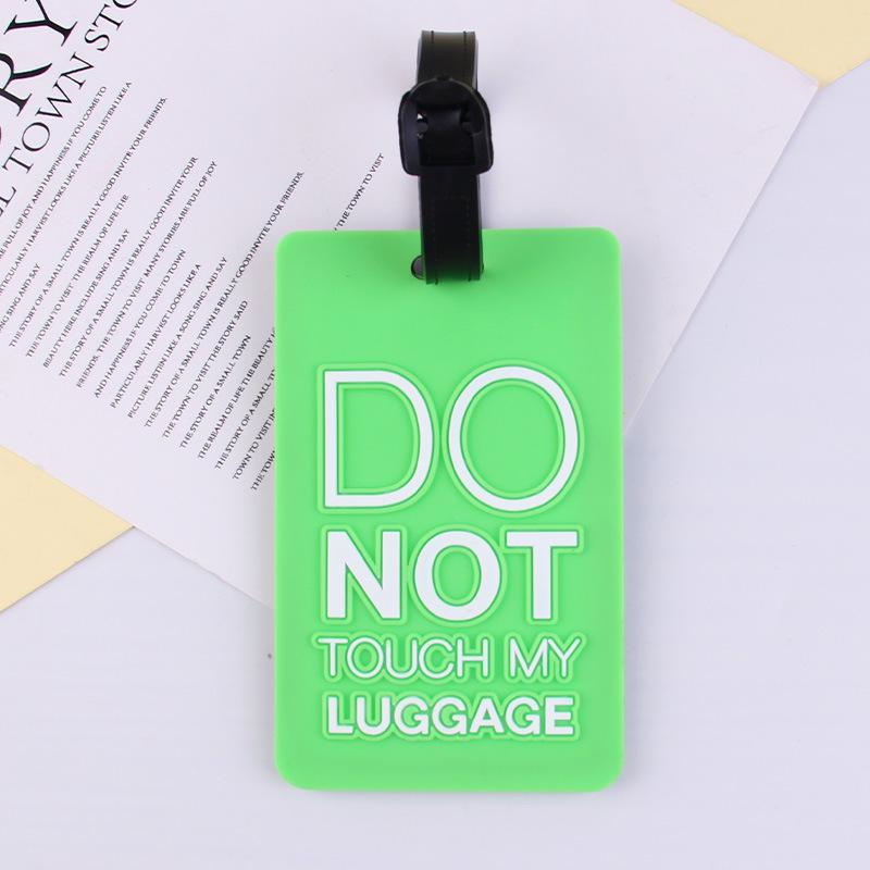 3D Letter PVC Luggage Tag with Boarding Pass Lanyard for Suitcases