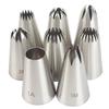 8 Stück Edelstahl Spritztüllen Set Kuchen Spritzbeutelspitzen für Dessert Keks Cupcake Backen Langlebige Küchenwerkzeuge Dessertwerkzeuge