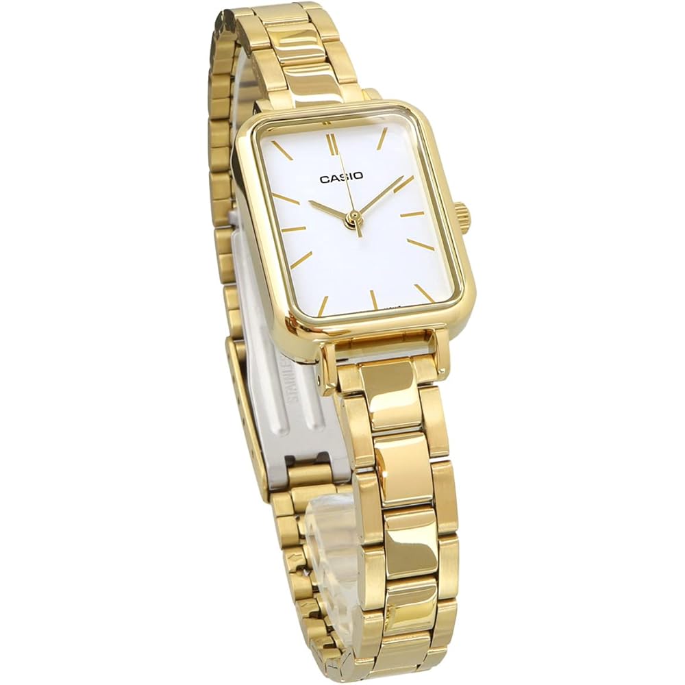 Casio Casio Standard Cheap Casio Women's Quartz Watch Brass Metal Gold White LTP-V009G-7E