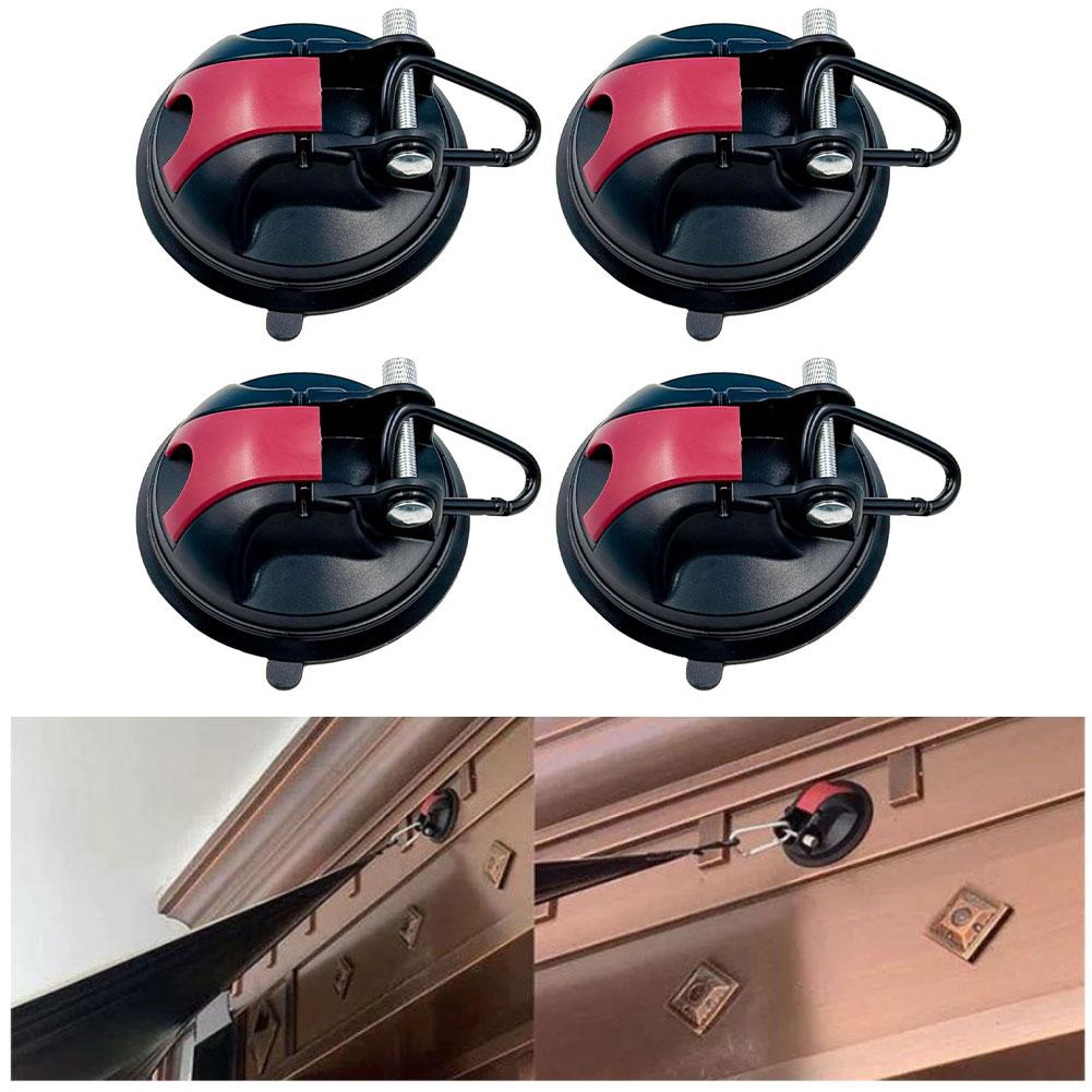 4PCS Suction Cup Hooks for Campervan For Awnings Heavy Duty Load Support up to 30 kg Ideal for Tent and Outdoor Gear Hanging