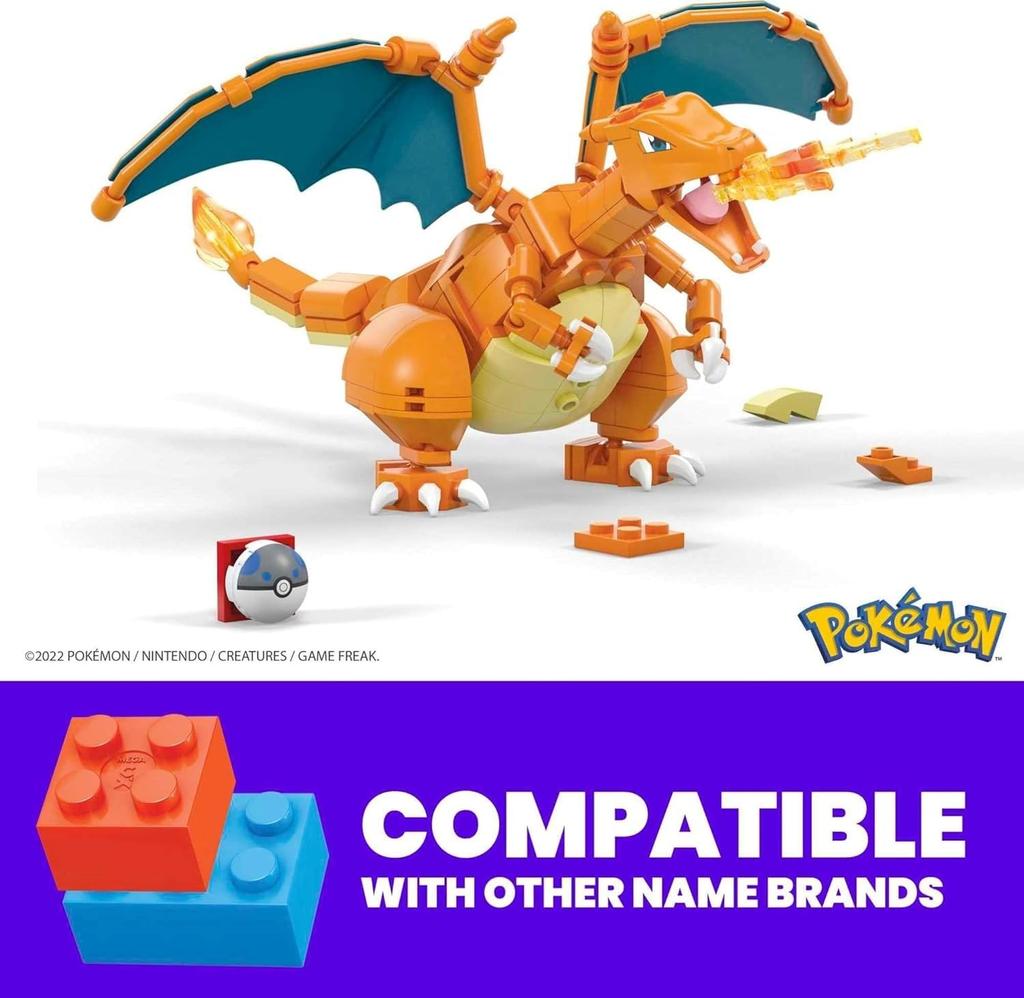 MEGA CONSTRUX Pokemon Charizard Jahre alt und GWY77 [222 Teile] [8 up]