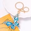 Light Luxury Butterfly Keychain Crystal Pendant Rhinestone Butterfly Keychain Colorful Diamond Butterfly Pendant Sparkling Bag Charm Gift for Women