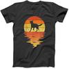 German Shepherd Shirt Vintage Retro Sunset German Shepherd T-Shirt JTN Mens Womens Sweatshirt Hoodie Longsleeve Black