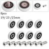 8Pcs Shower Door Roller Re-placement Door Pulley 19/23/25mm Wheel Diameter Cabins Pulley Sliding-Shower Stainless Steel Parts