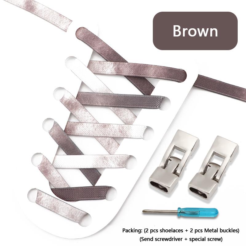Cross Lock Shoelaces Colorful Rainbow Elastic Flat Laces Without Ties Shoelace Sneakers No Tie Shoe Laces Kids Adult Shoestrings