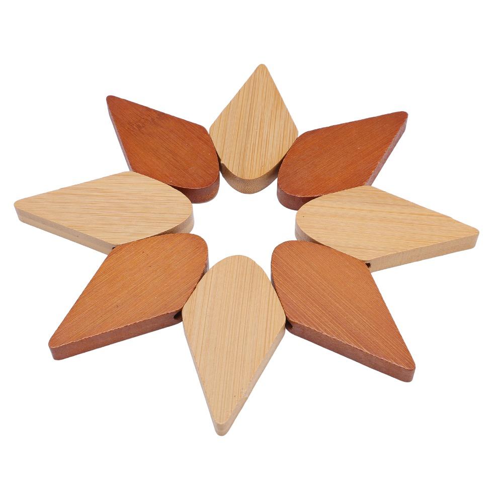 5Pcs Polished Heat Resistant Table Mat Windmill-shaped Anti-scald Pad Protective Coaster  Home  Use