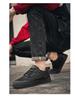 Herren Übergröße Frühjahr 2025 Schwarz Low-Top Geruchsresistent Arbeit & Freizeit Skate-Sneaker, Größen 47-48.