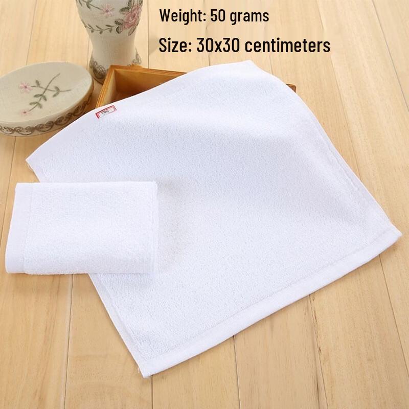 Pure Cotton Square Face Towel 50-Pack