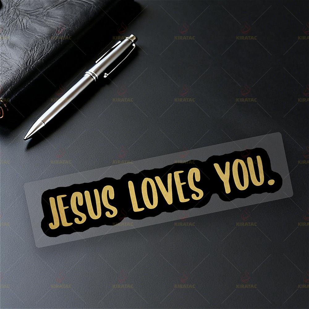 1pc JESUS LOVES YOU Motocycle Stickers Waterproof for DIY Fairings Helmets Fuel Tanks Car Trunk Windows Scooters Vinyl Decals