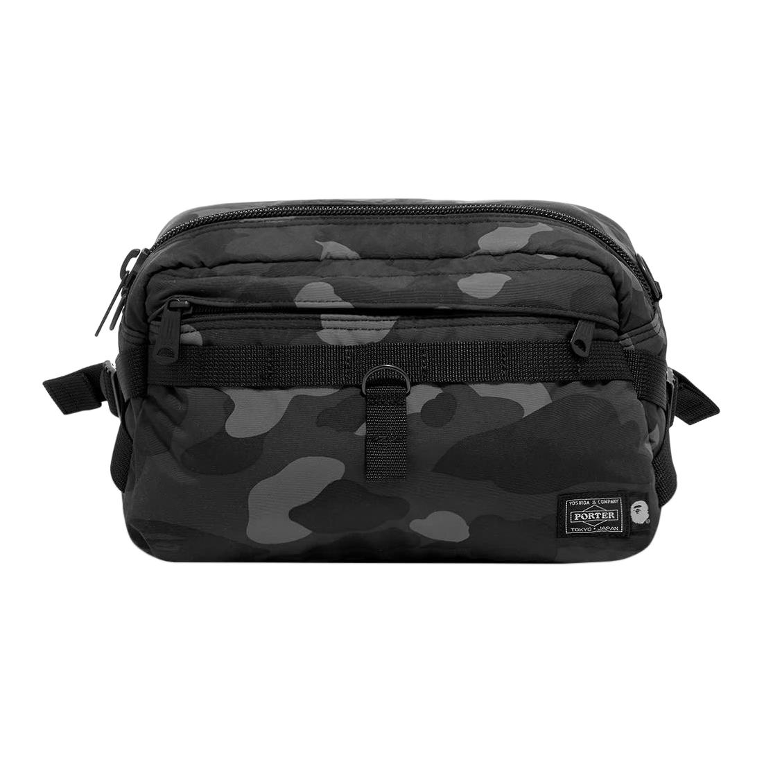 A BATHING APE Nylon Fanny Pack Regular Mens Black One Size чёрный